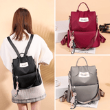 Secure & Stylish Anti-Theft Women's Backpack - Durable Nylon Handbag Daypack