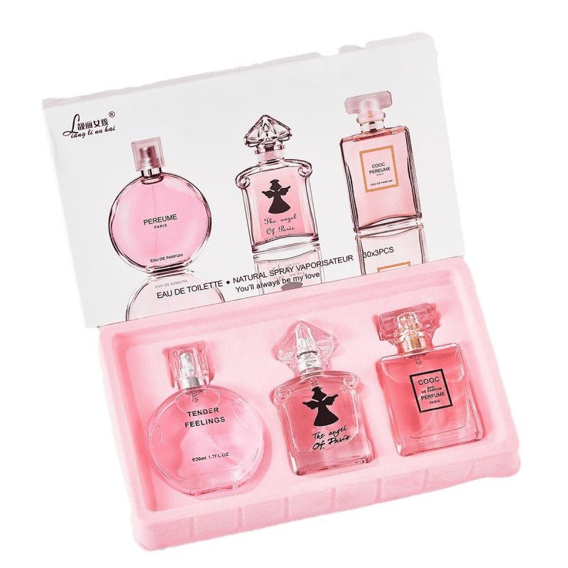 3-Piece Women's Long-Lasting Floral Perfume Fragrance Gift Set