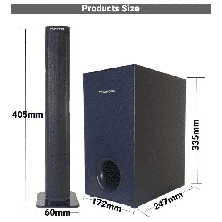 Tagwood S1 7500W 2.1CH Multimedia Bluetooth Woofer Speaker System with Remote