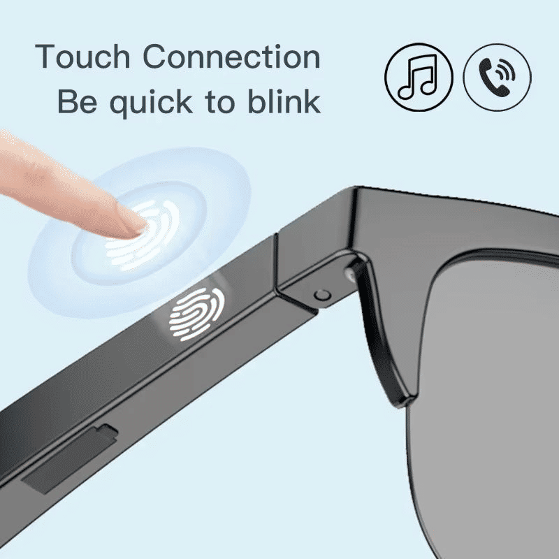 Smart Bluetooth V5.3 Sunglasses with HIFI Audio, Hands-Free Calls, UV Protection