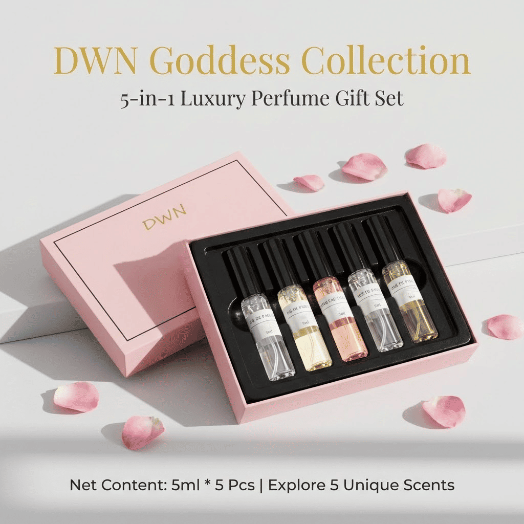 5Pcs Floral Original Sample Perfume Gift Box 25ml Set