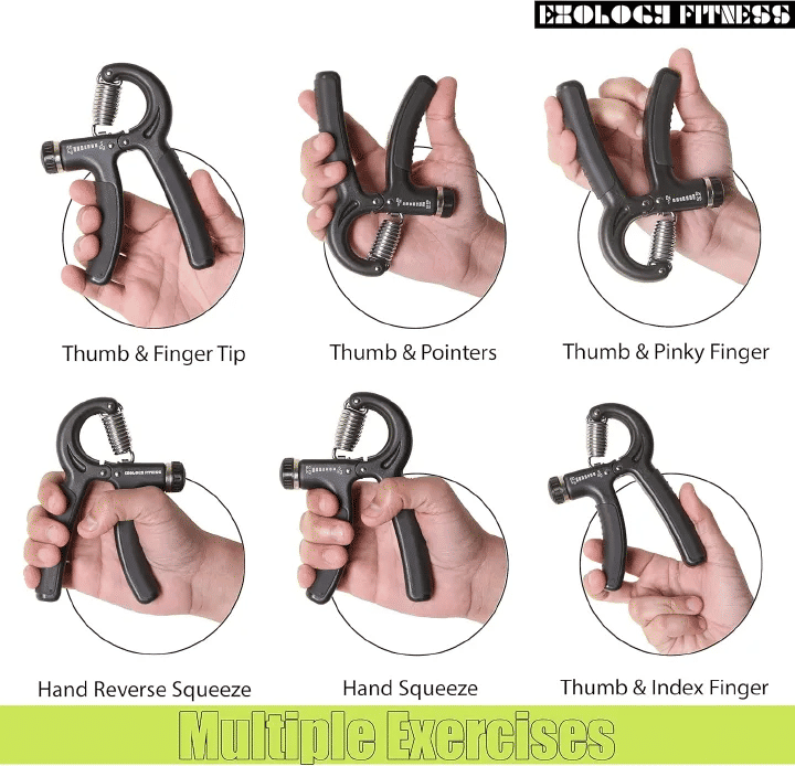 Adjustable Hand Grip Strengthener 5-60kg Stainless Steel Spring Forearm Exerciser
