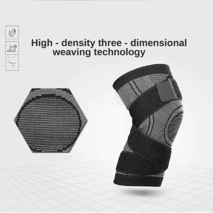 Copper Knee Brace Compression Sleeve with Straps for Men Women Sports Workout Weightlifting