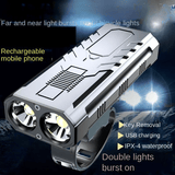 USB Rechargeable LED Bicycle Light Set - Mountain Cycle Front Headlight & Tail Lamp