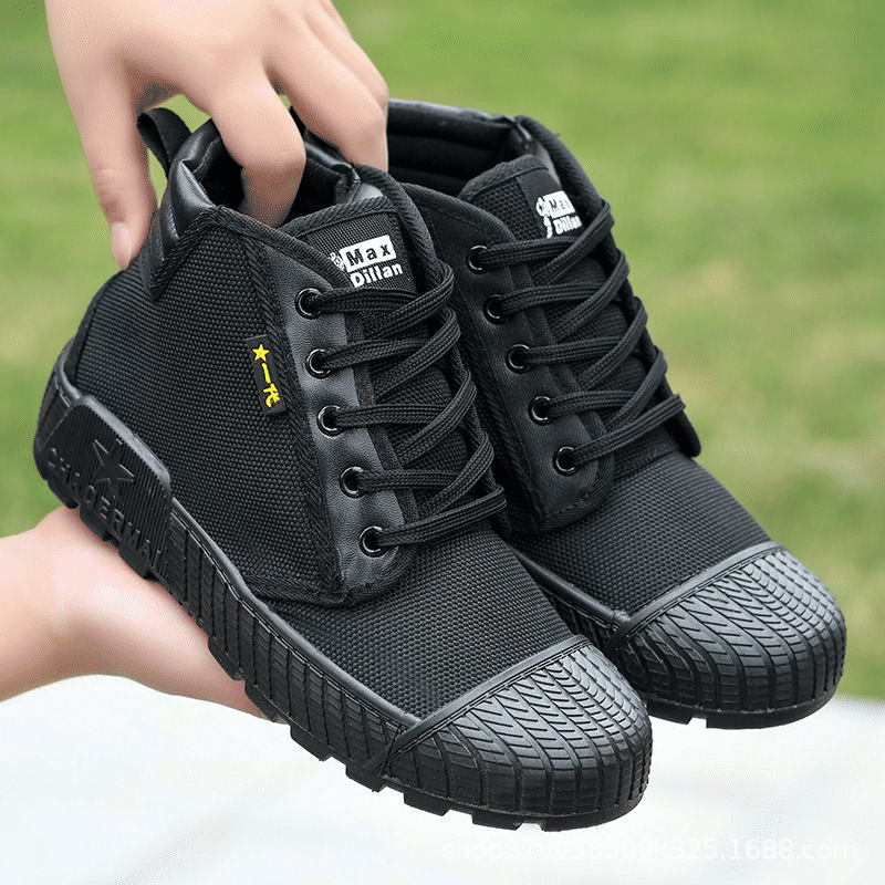 SXCHEN Men's Military Tactical Training High-Top Boots for All Seasons
