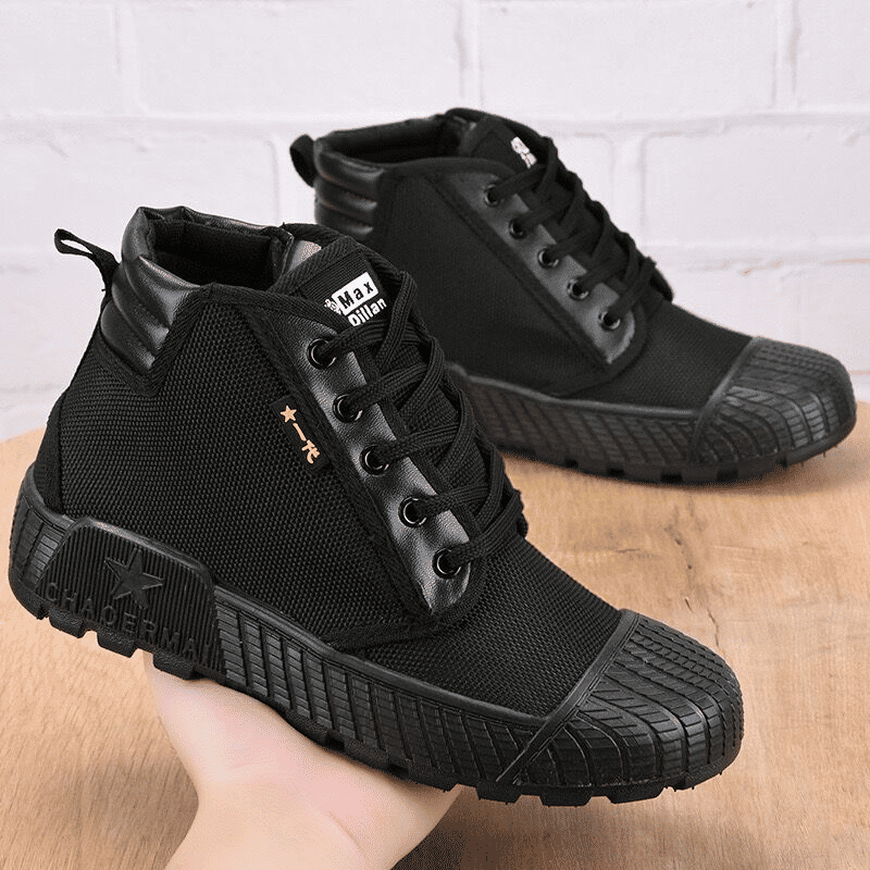SXCHEN Men's Military Tactical Training High-Top Boots for All Seasons