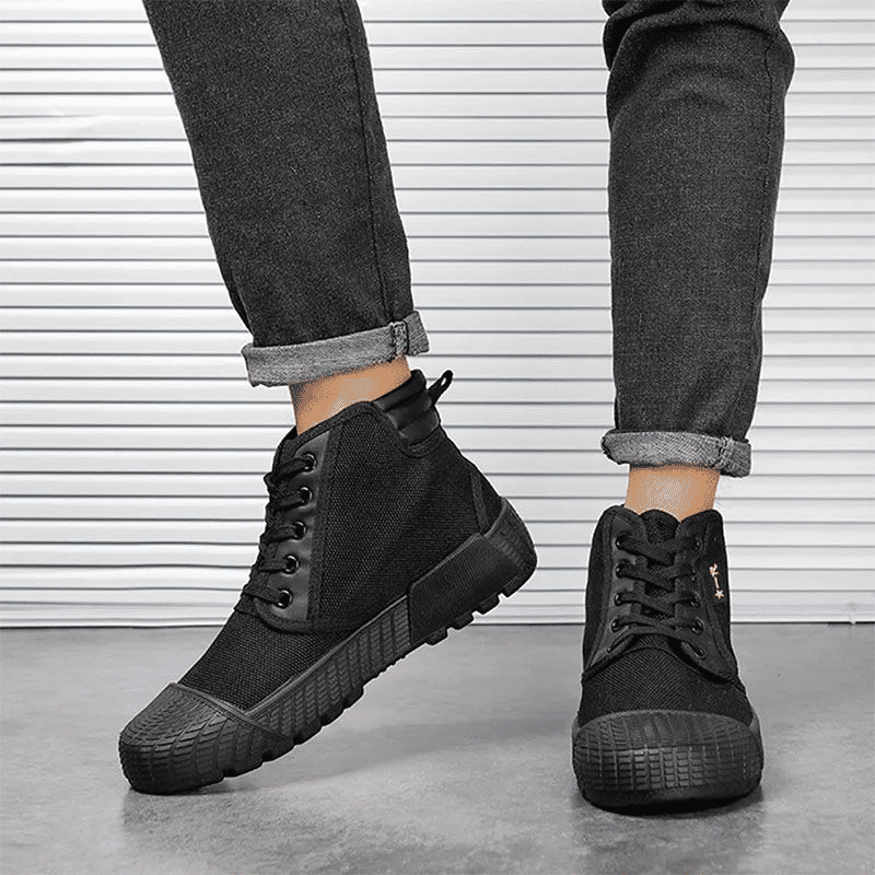 SXCHEN Men's Military Tactical Training High-Top Boots for All Seasons