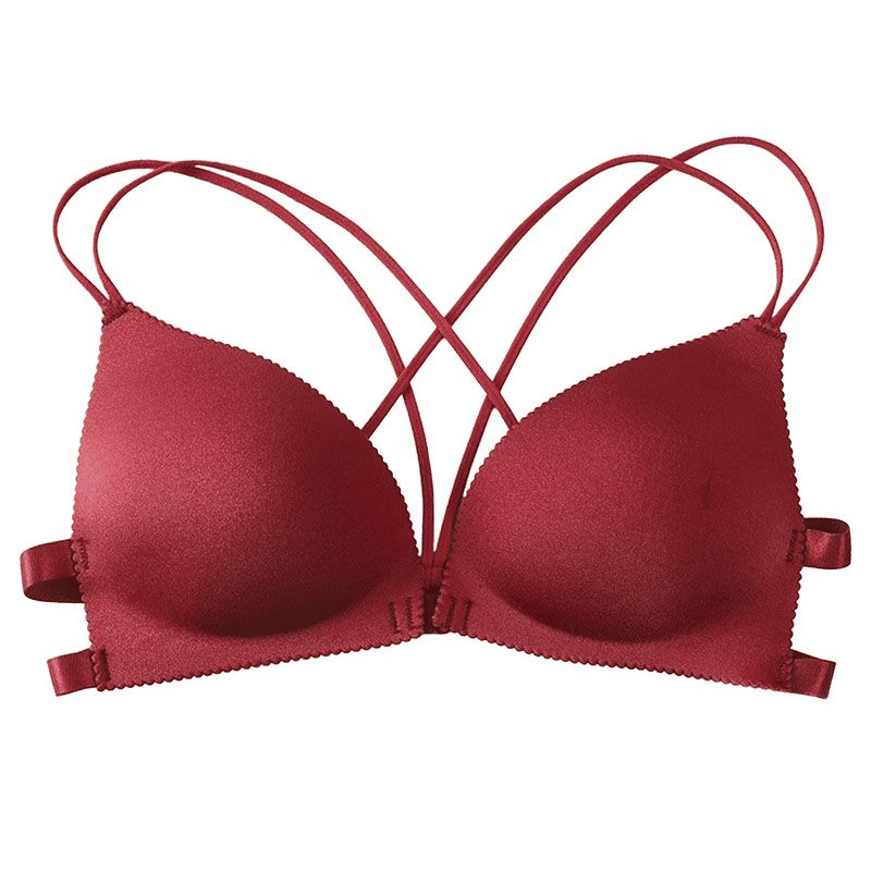 SXCHEN 3-Pack Multi-Color Triangular Cup Wireless Bra - One Size