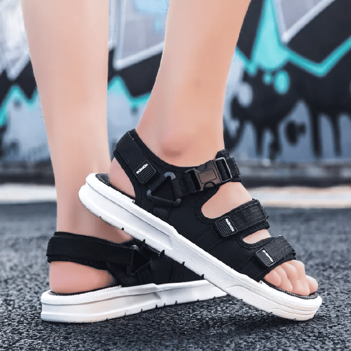 SXCHEN Men's Korean Style Trendy Beach Sport Sandals Non-Slip Open-Toe Casual