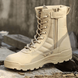Durable Men's Tactical Jungle Hiking Boots - Khaki Ankle Military Footwear