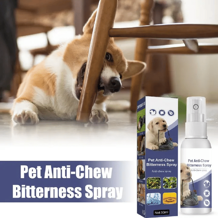 Yegbong Pet Anti-Chew Bitter No Chew Spray for Dogs, Bitter Apple Dog Deterrent, All Natural Non Toxic, Stops Chewing Feet Furniture