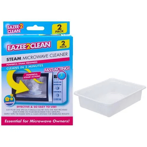 2-in-1 Microwave Steam Cleaner Sachets Set Freshens Powerful Cleans in 2 Mins
