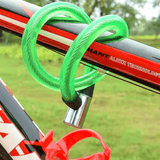 Keyed Coiled Cable Bike Lock With 2 Keys Flexible Steel for Bicycles Scooters Skateboards Strollers Lawnmowers