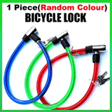 Keyed Coiled Cable Bike Lock With 2 Keys Flexible Steel for Bicycles Scooters Skateboards Strollers Lawnmowers