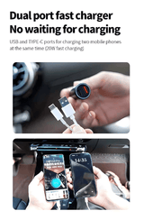 Mini Car Charger Adapter 20W GPS Tracker Works with Apple Find My MFi iOS USB Type C Cigarette Lighter Hidden Locator Smart Tracking Tool AP200