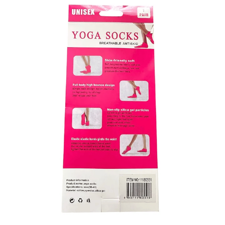 Unisex Yoga Socks Anti-Slip Non-Skid Barre Pilates Hospital Socks with Grips