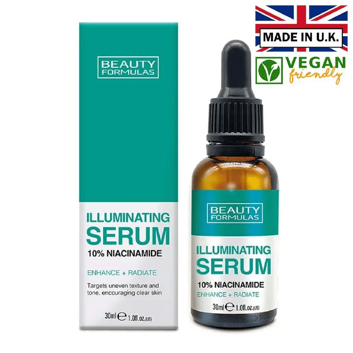 Beauty Formulas 10% Niacinamide Illuminating Serum Enhance Radiate 30ml Vegan Friendly