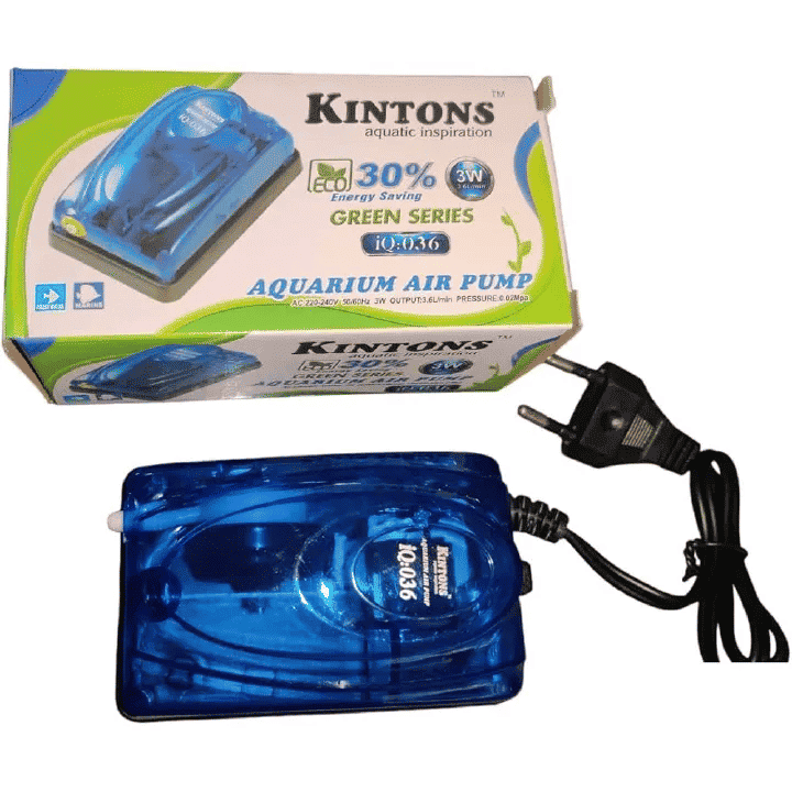 Aquarium Oxygen Pump 3.6L/Min Super Quiet 3W Energy Saving ABS Plastic