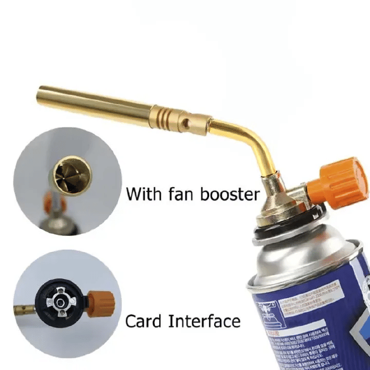 Brazing Blowtorch Long Neck Butane Burner Welding Gas Torch Portable Soldering Heat Gun Outdoor Camping BBQ