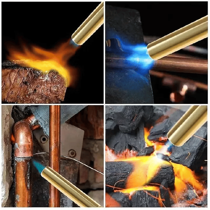 Brazing Blowtorch Long Neck Butane Burner Welding Gas Torch Portable Soldering Heat Gun Outdoor Camping BBQ