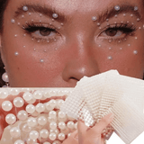 165pcs Mix 3/4/5/6mm Self-Adhesive Pearl Face Stickers Half Round Acrylic Sheet for Hair Makeup Nail DIY Craft Jewelry