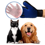 Pet Grooming Gloves Soft TPR Silicone Rubber Hair Removal Mitts for Cats Dogs Deshedding Massaging Cleaning with Comfortable Handle for Horse Rabbit