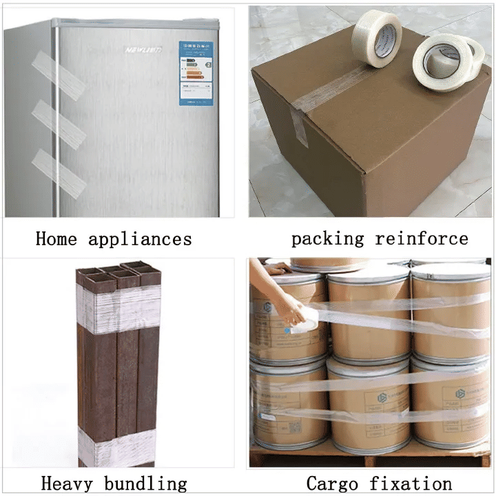 HIGHPOWER 24mm x 30m Filament Tape Fiberglass Reinforced Heavy Duty Packing Shipping Moving Clear