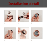 Safety Door Viewer Red Bronze 220° Peephole Security Anti-Theft Cat Eye Wide Angle Peek with Heavy Duty Rotating Privacy Cover for Home Office Hotel 26mm