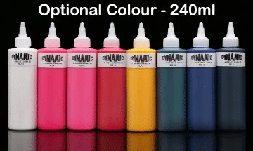 Dynamic Permanent Tattoo Ink 240ml Professional Colour Pigments Body Art Long Lasting Red Blue Black Brown Green Pink White Yellow