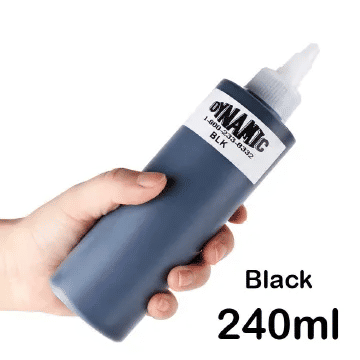 Dynamic Permanent Tattoo Ink 240ml Professional Colour Pigments Body Art Long Lasting Red Blue Black Brown Green Pink White Yellow