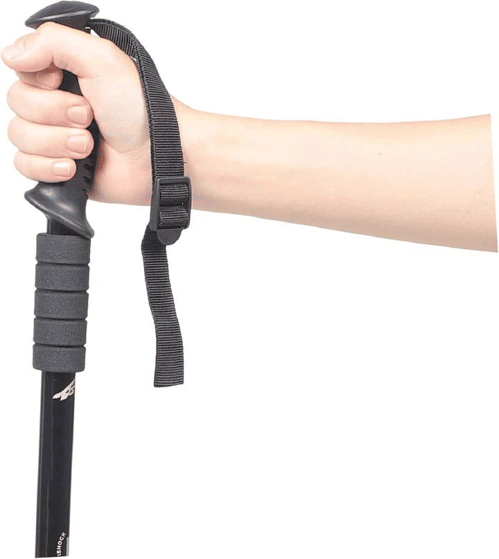 1pc Hiking Pole Antishock Trekking Stick Extendable Ergonomic Walking Cane Nonslip Base Adjustable for Outdoor Activities Senior Mountain Climbing Retractable Personal Self Defense