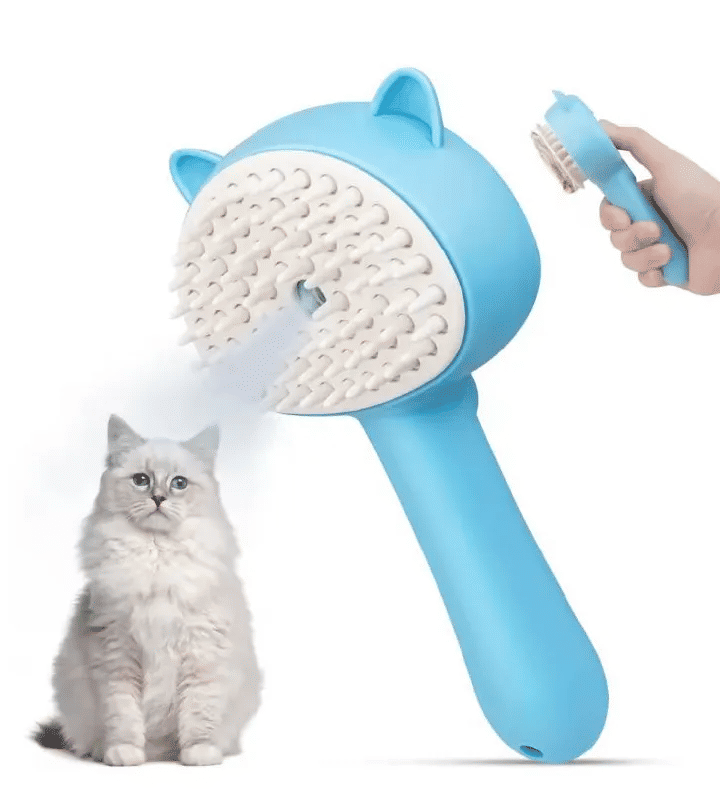 Pet Mist Spray Massage Comb Cat Brush USB Rechargeable Steamy Shedding Grooming with Water Tank