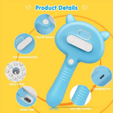 Pet Mist Spray Massage Comb Cat Brush USB Rechargeable Steamy Shedding Grooming with Water Tank