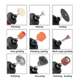 61-Piece Rotary Tool Accessory Set Sanding Grinding Polishing Cutting Kit 1/8" Shank