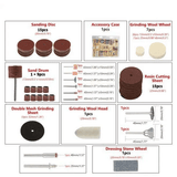 61-Piece Rotary Tool Accessory Set Sanding Grinding Polishing Cutting Kit 1/8" Shank