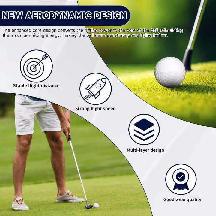 6-Pack Competition Golf Balls Four-Layer Tournament Set