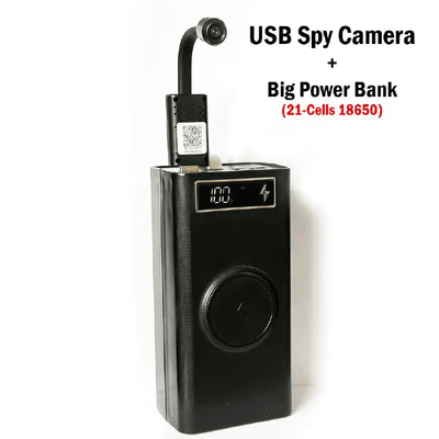 21 Cell Power Bank with 720p USB Mini WiFi Hidden Camera Motion Detection Home Security Indoor Surveillance