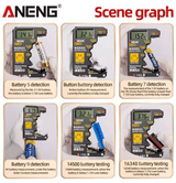 Universal Battery Tester LCD Display C D AA AAA 9V Button Cell 14500 10440 16340 CR2032 Voltage Checker