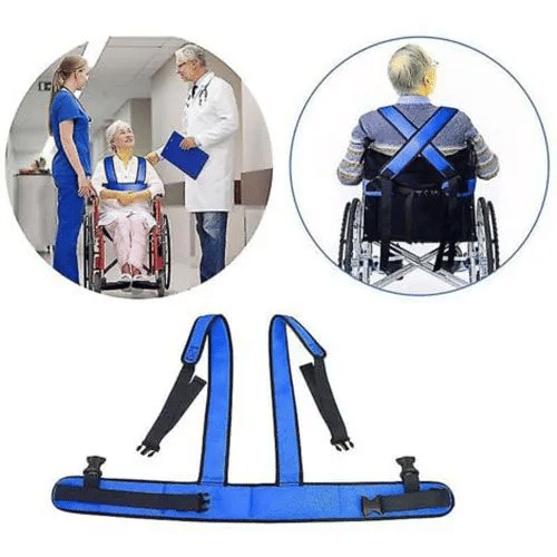 Wheelchair Half Vest Seat Belt Adjustable Safety Harness Breathable Mesh Anti-Slip Restraint Strap