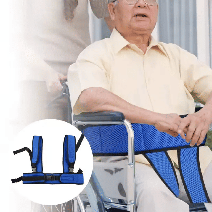 Wheelchair Half Vest Seat Belt Adjustable Safety Harness Breathable Mesh Anti-Slip Restraint Strap