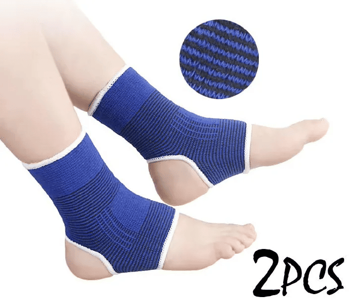 2pcs Ankle Brace Elastic Knitted Foot Support Pain Relief Compression Sleeve Breathable for Running Basketball Sprain Protection Men Women Guard Protector