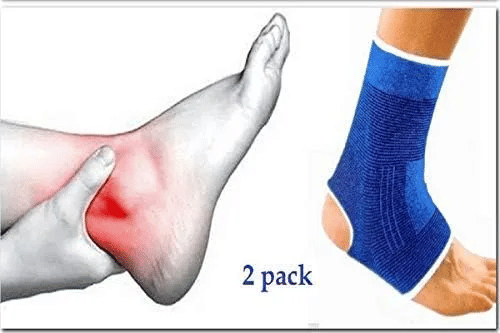 2pcs Ankle Brace Elastic Knitted Foot Support Pain Relief Compression Sleeve Breathable for Running Basketball Sprain Protection Men Women Guard Protector