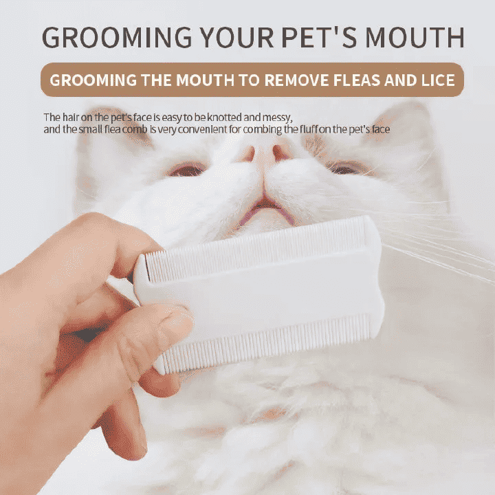 3-Pack Pet Flea Comb for Cats Dogs Fine Lice Nits Professional Grooming Double Sided Plastic Groomer