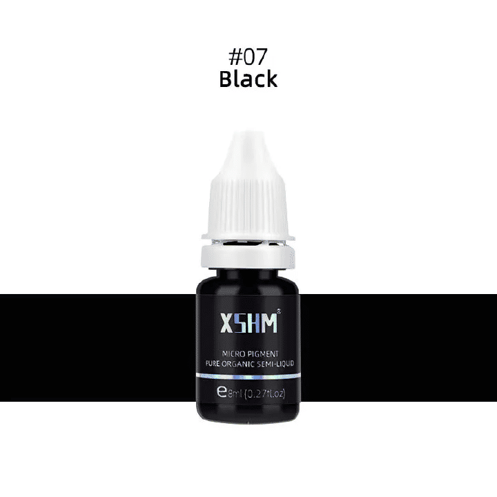 Black Micro-Blading Pigment XSHM 8ml Eyebrow Lip Eyeliner Tattoo Natural Plant Ink Semi Permanent Makeup Inks Lips Eye Line Colour Microblading