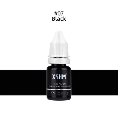 Black Micro-Blading Pigment XSHM 8ml Eyebrow Lip Eyeliner Tattoo Natural Plant Ink Semi Permanent Makeup Inks Lips Eye Line Colour Microblading