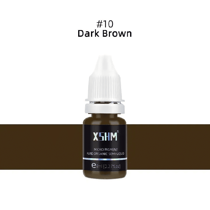 Dark Brown Micro-Blading Pigment XSHM 8ml 0.27fl.oz Eyebrow Lip Eyeliner Tattoo Natural Plant Ink Semi Permanent Makeup