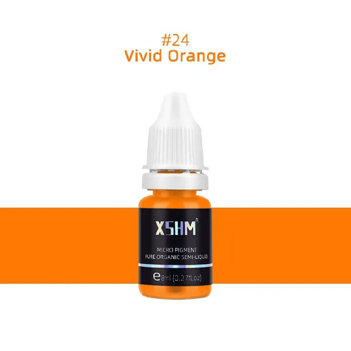 Vivid Orange Micro-Blading Pigment XSHM 8ml 0.27fl.oz Eyebrow Lip Eyeliner Tattoo Natural Plant Ink Semi Permanent Makeup Inks Lips Eye Line Colour Microblading