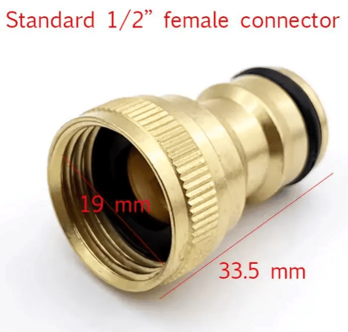 1/2 Inch Female Threaded Faucet Adapter Quick Brass Tap Connector Garden Hose Thread Nozzle Connection Fitting