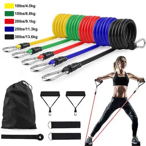 11-Piece Latex Resistance Band Set Crossfit Training Exercise Yoga Pull Rope Rubber Expander Elastic Fitness Bands