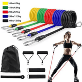 11-Piece Latex Resistance Band Set Crossfit Training Exercise Yoga Pull Rope Rubber Expander Elastic Fitness Bands